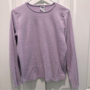 Old Navy Lavender 100% Cotton Long Sleeve Top L
